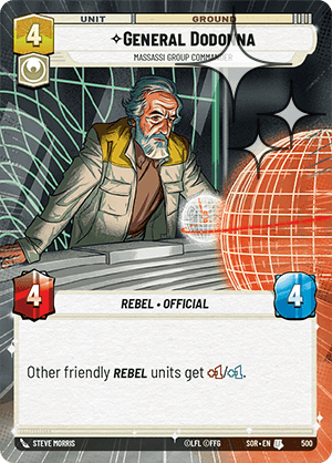 ⟡ General Dodonna, Massassi Group Commander