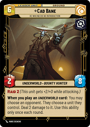 ⟡ Cad Bane, He Who Needs No Introduction (back)