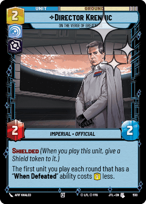 ⟡ Director Krennic, On the Verge of Greatness