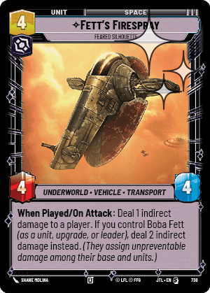 ⟡ Fett's Firespray, Feared Silhouette