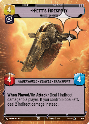 ⟡ Fett's Firespray, Feared Silhouette