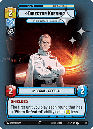 ⟡ Director Krennic, On the Verge of Greatness