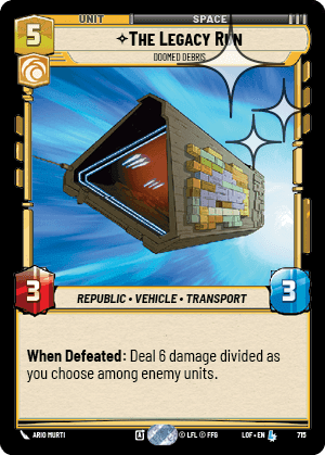 ⟡ The Legacy Run, Doomed Debris