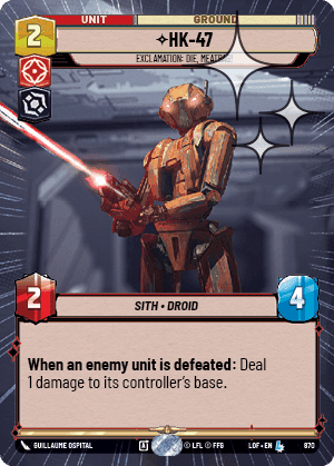 ⟡ HK-47, Exclamation: Die, Meatbag!