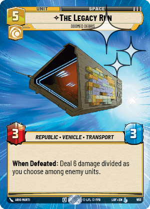 ⟡ The Legacy Run, Doomed Debris