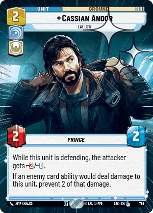 ⟡ Cassian Andor, Lay Low