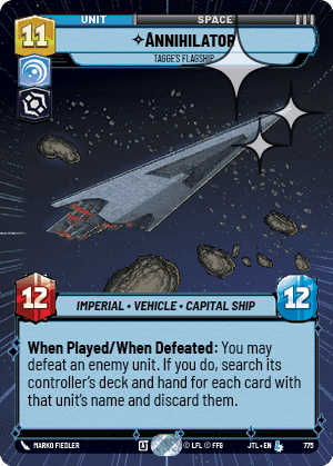 ⟡ Annihilator, Tagge's Flagship