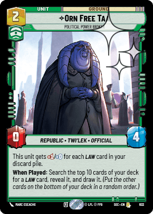 ⟡ Orn Free Taa, Political Power Broker