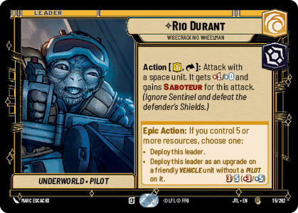 ⟡ Rio Durant, Wisecracking Wheelman