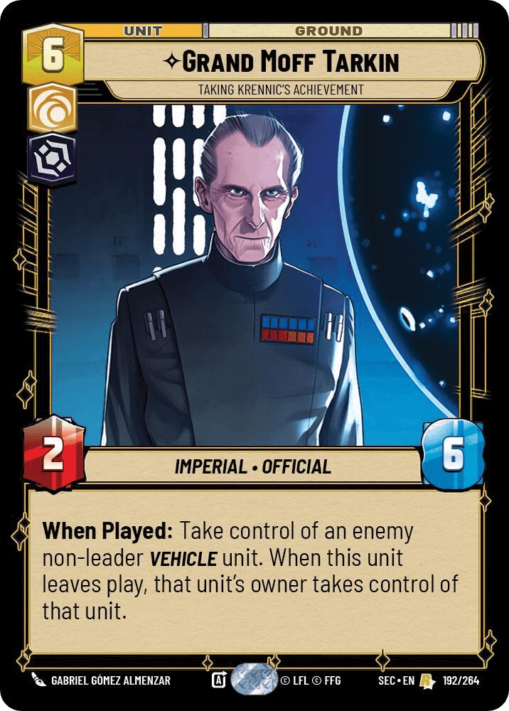 ⟡ Grand Moff Tarkin, Taking Krennic's Achievement