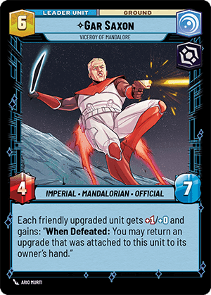 ⟡ Gar Saxon, Viceroy of Mandalore (back)