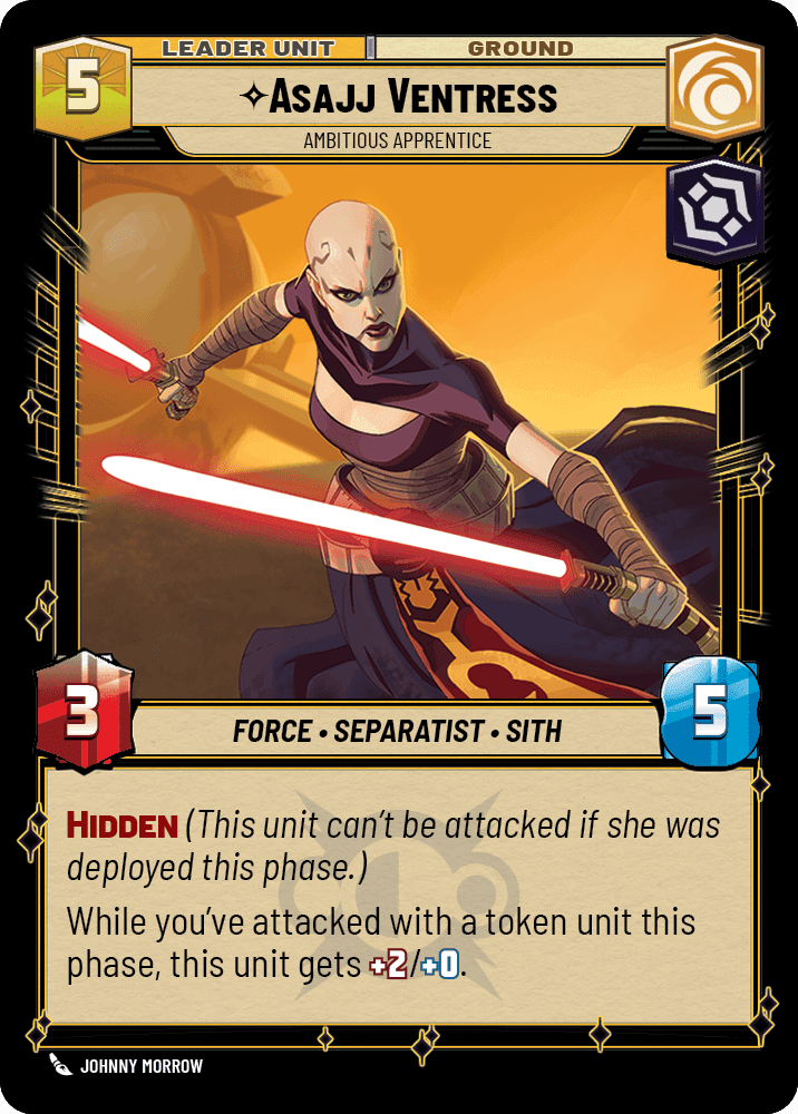 ⟡ Asajj Ventress, Ambitious Apprentice (back)