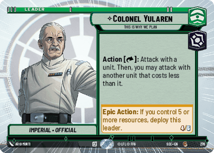 ⟡ Colonel Yularen, This Is Why We Plan
