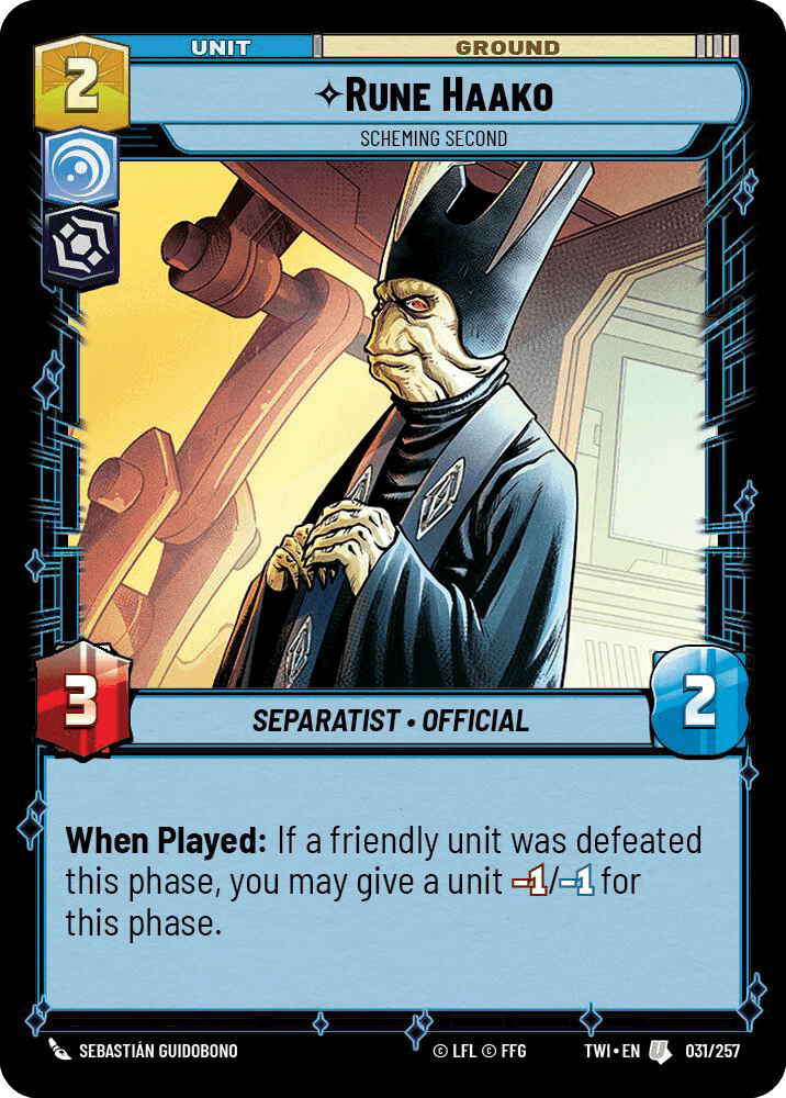 ⟡ Rune Haako, Scheming Second