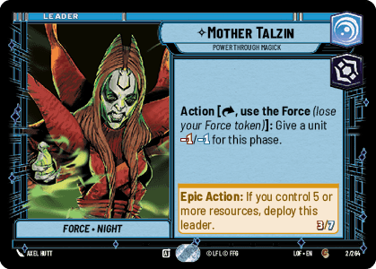 ⟡ Mother Talzin, Power Through Magick