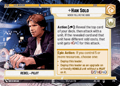 ⟡ Han Solo, Never Tell Me the Odds