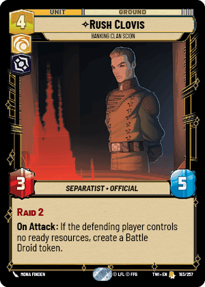 ⟡ Rush Clovis, Banking Clan Scion