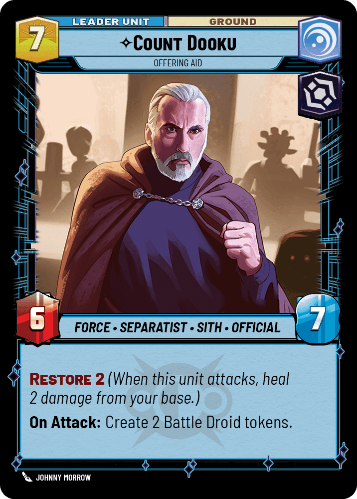 ⟡ Count Dooku, Offering Aid (back)