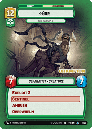 ⟡ Gor, Grievous's Pet