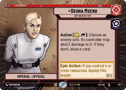 ⟡ Dedra Meero, Not Wasting Time