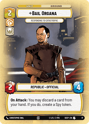 ⟡ Bail Organa, Responding to Catastrophe