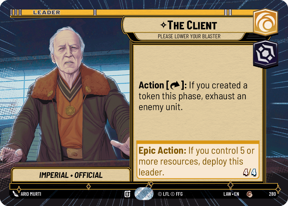 ⟡ The Client, Please Lower Your Blaster