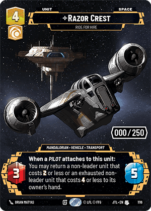 ⟡ Razor Crest, Ride For Hire