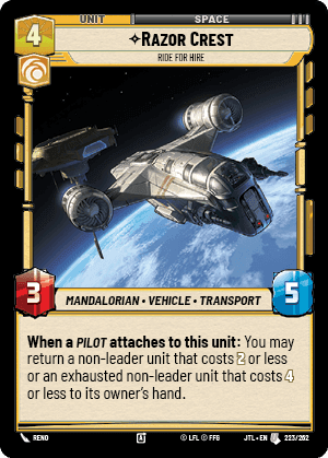 ⟡ Razor Crest, Ride For Hire