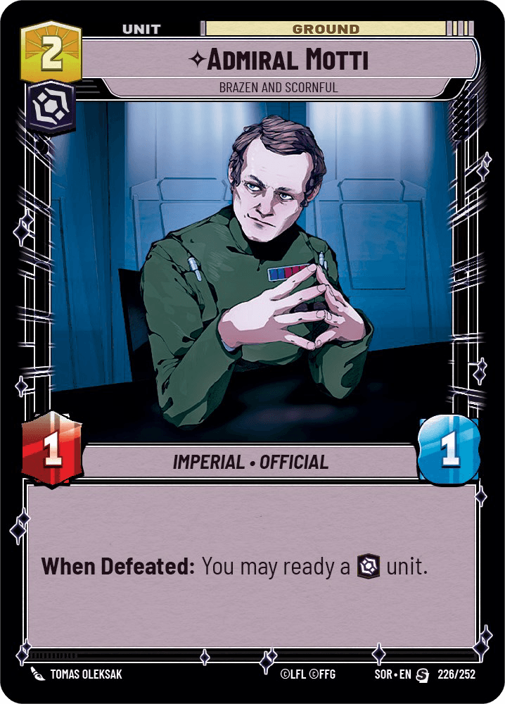 ⟡ Admiral Motti, Brazen and Scornful