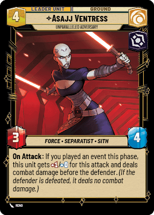 ⟡ Asajj Ventress, Unparalleled Adversary (back)