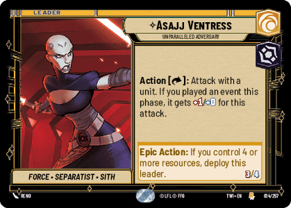 ⟡ Asajj Ventress, Unparalleled Adversary