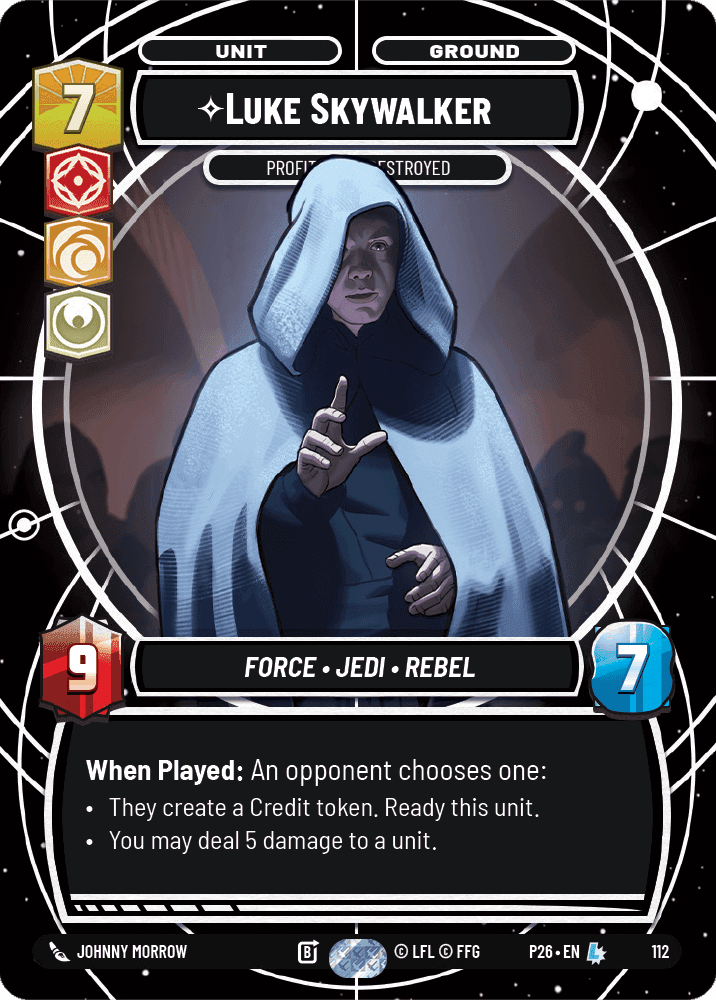 ⟡ Luke Skywalker, Profit or Be Destroyed