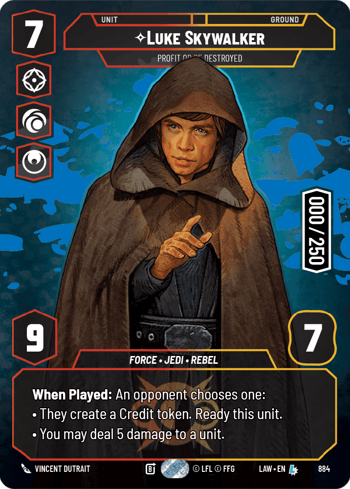 ⟡ Luke Skywalker, Profit or Be Destroyed