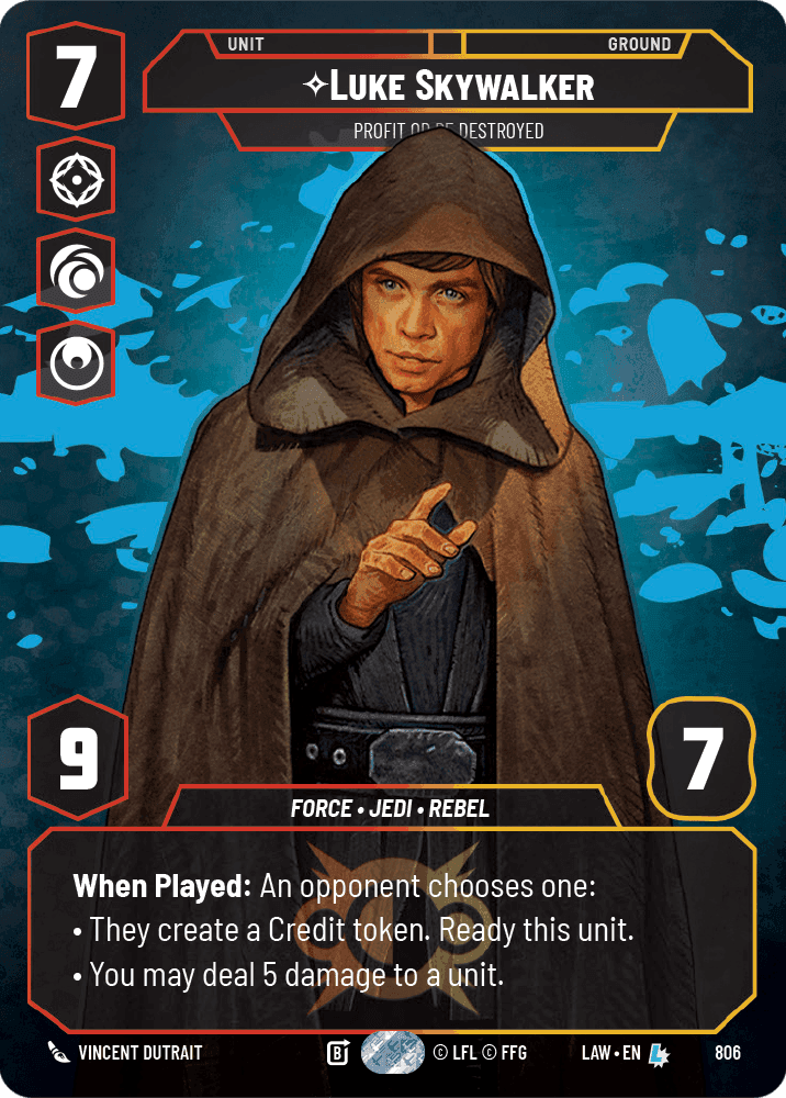 ⟡ Luke Skywalker, Profit or Be Destroyed