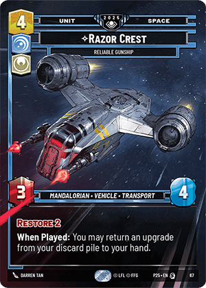 ⟡ Razor Crest, Reliable Gunship