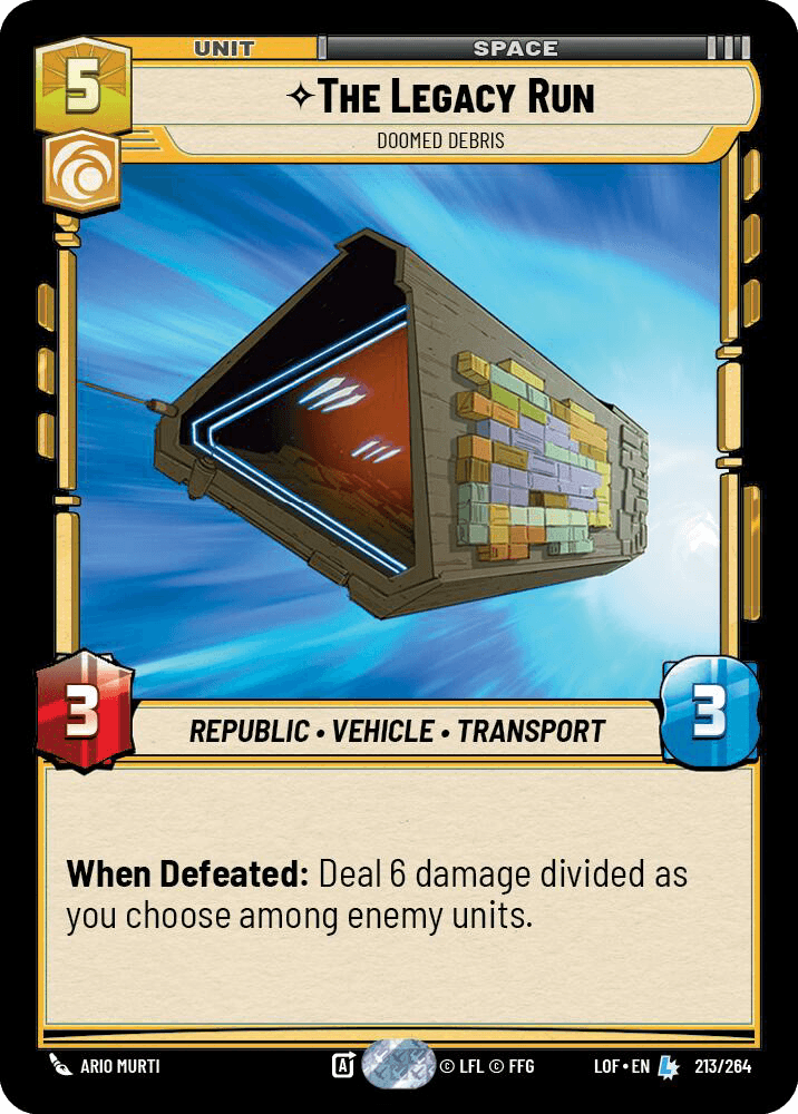 ⟡ The Legacy Run, Doomed Debris