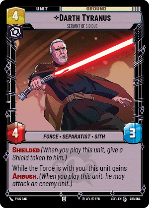 ⟡ Darth Tyranus, Servant of Sidious