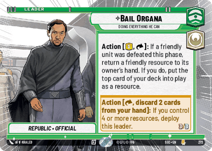 ⟡ Bail Organa, Doing Everything He Can