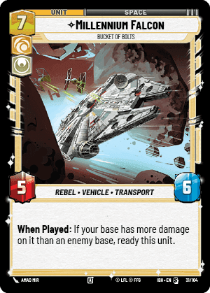 ⟡ Millennium Falcon, Bucket of Bolts