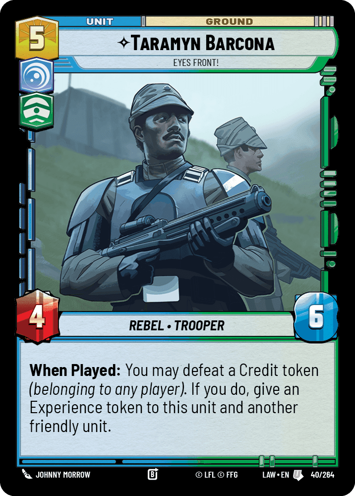 ⟡ Taramyn Barcona, Eyes Front!