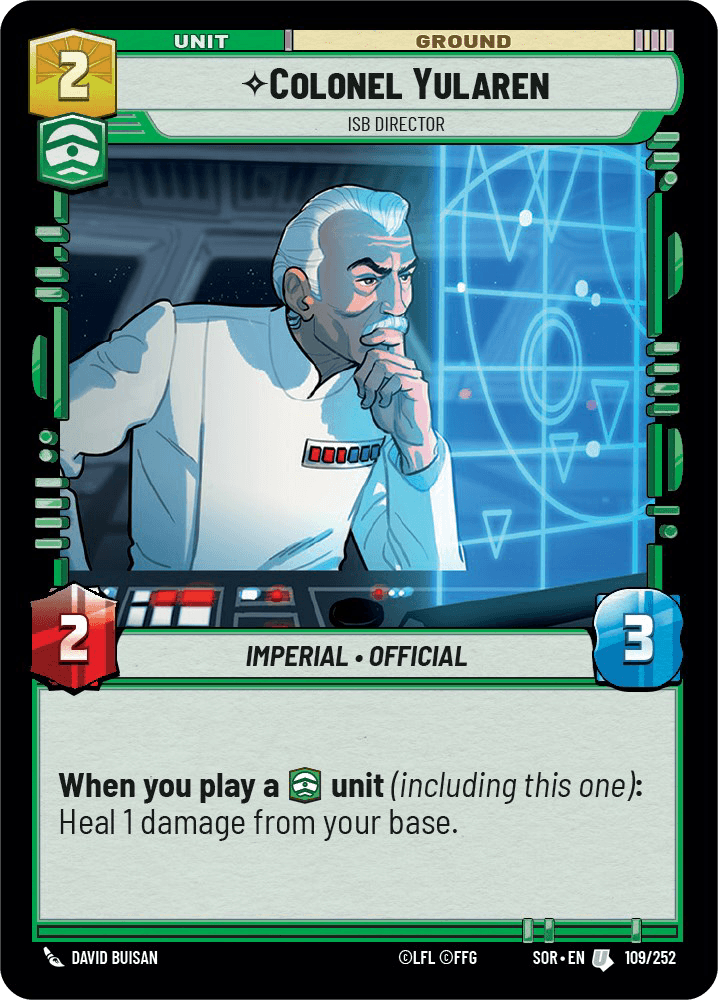 ⟡ Colonel Yularen, ISB Director