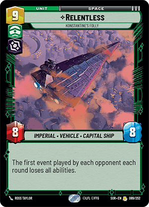 ⟡ Relentless, Konstantine's Folly