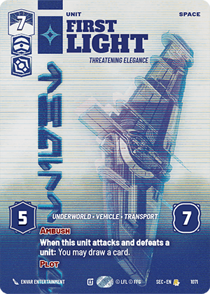 ⟡ First Light, Threatening Elegance