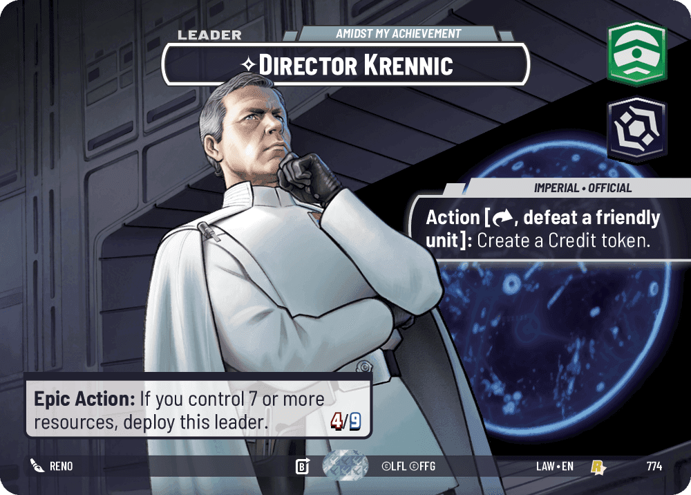 ⟡ Director Krennic, Amidst My Achievement
