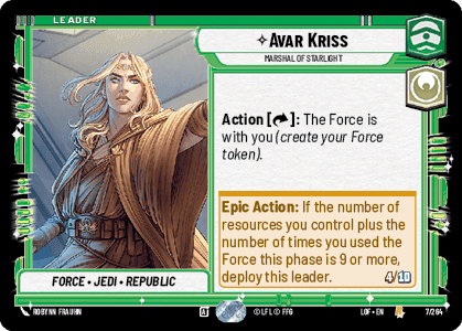 ⟡ Avar Kriss, Marshal of Starlight